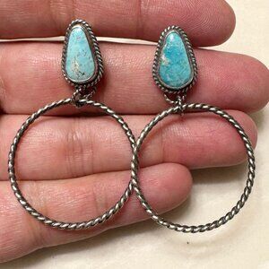 Authentic Handmade Whitewater Turquoise Earrings